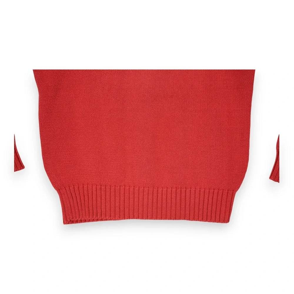 Vintage 90s Polo Ralph Lauren Sweatshirt Mens‎ Large Red Chunky Knit Crewneck